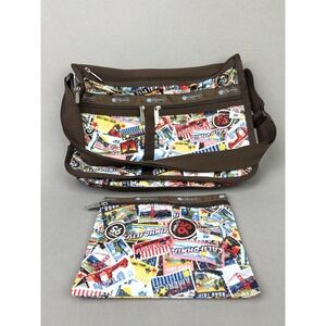 Lesportsac Deluxe Everyday Expandable‎ Travel Bag Set Greetings From America